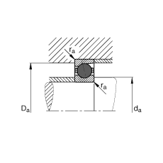 FAG主轴轴承 HCB7205-C-T-P4S, 调节，成对或单元安装，接触角 α = 15°，陶瓷球，限制公差