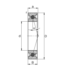 FAG主轴轴承 HC71903-C-T-P4S, 调节，成对或单元安装，接触角 α = 15°，陶瓷球，限制公差