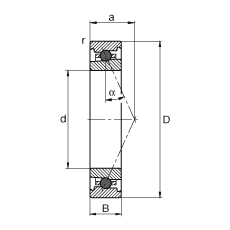 FAG主轴轴承 HC7015-E-T-P4S, 调节，成对或单元安装，接触角 α = 25°，陶瓷球，限制公差