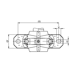 FAG直立式轴承座 SNV215-L + 22224-E1-K + H3124X403 + TCV524X403, 根据 DIN 736/DIN737 标准的主要尺寸，剖分，带锥孔和紧定套的调心滚子轴承，Taconite 密封，脂和油润滑
