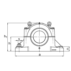 FAG直立式轴承座 SD536-N-FZ-BL-L + 222SM160-TVPA, 剖分的调心滚子轴承，毛毡密封，脂润滑