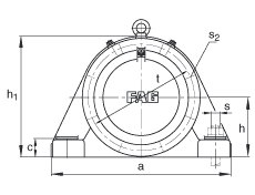 FAG直立式轴承座 BND3138-Z-T-AF-S, 非剖分，用于带圆柱孔的调心滚子轴承，Taconite 密封，脂润滑