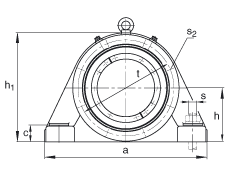 FAG直立式轴承座 BND3134-Z-T-BL-S, 非剖分，用于带圆柱孔的调心滚子轴承，Taconite 密封，脂润滑